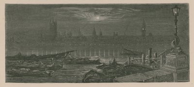 Båter fortøyd på Themsen av Gustave Dore