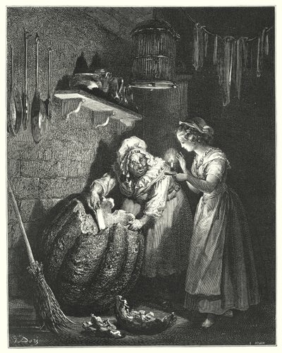 Cendrillon; Askepott (gravering) av Gustave Dore