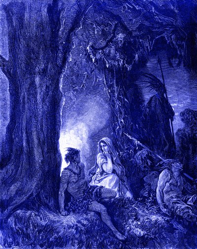 Chactas and Atala, engraving by Doré. av Gustave Dore