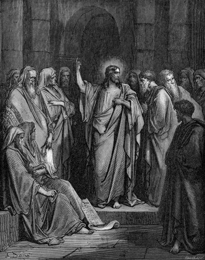 Kristus i synagogen av Gustave Dore