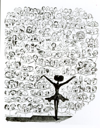 Concert of the Philharmonic Society, karikatur av Hector Berlioz (1803-69) fra 