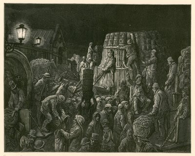 Covent Garden Market, London av Gustave Dore