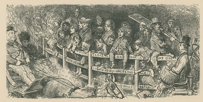 Folkemengder ser på vognracing av Gustave Dore