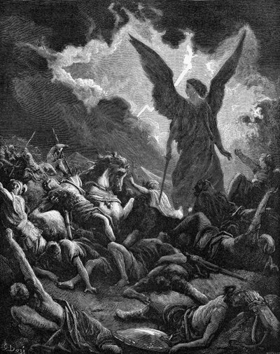 Ødeleggelse av Sanheribs vert av Gustave Dore