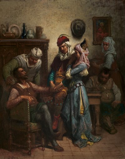Don Quixote og Sancho Panza underholdt av Basil og Quiteria, av Gustave Dore