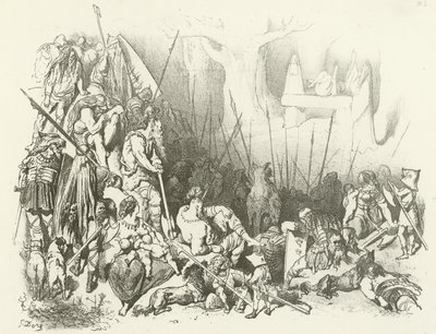 Druidedyrkelse - Et menneskeoffer (dypptrykk) av Gustave Dore
