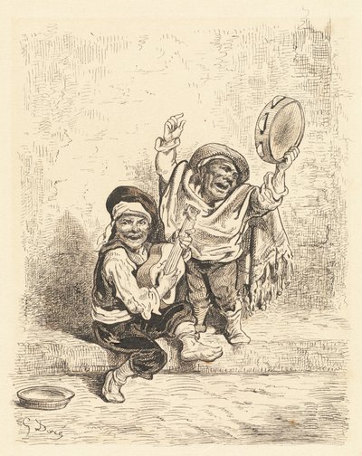Dvergmusikere fra Granada av Gustave Dore