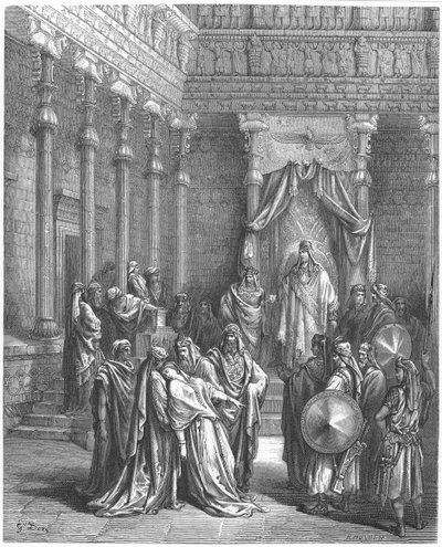 Ester i nærvær av Ahasverus, av Gustave Dore