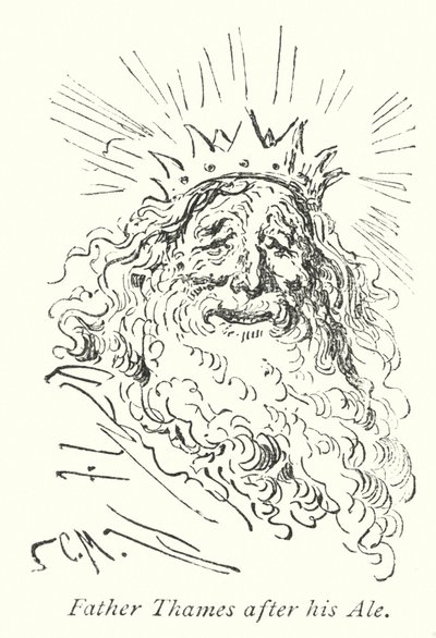 Fader Thames etter hans øl (gravering) av Gustave Dore