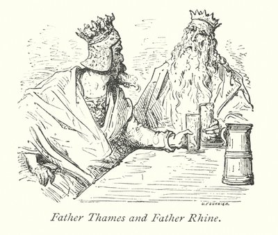 Fader Themsen og Fader Rhinen (gravering) av Gustave Dore