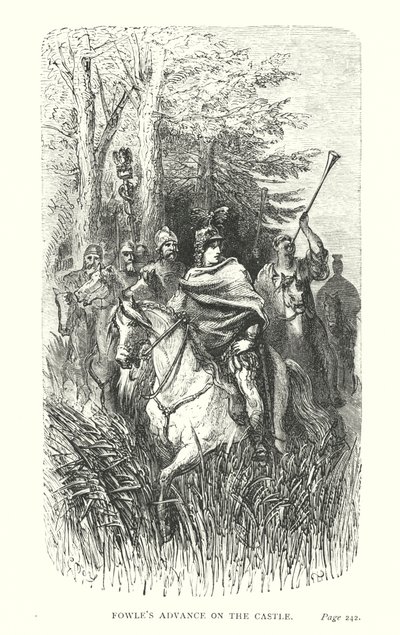 Fowles fremrykning av slottet (gravering) av Gustave Dore