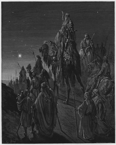 Gustave Dore Bibelen: De vise menn ledet av stjernen av Gustave Dore