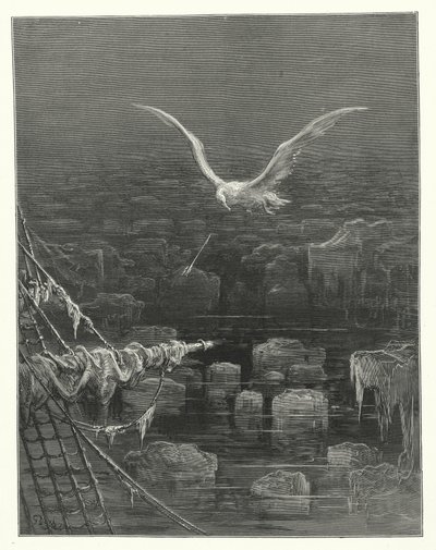 Gustave Dore-illustrasjon til Coleridges Rime of the Ancient Mariner (gravering) av Gustave Dore