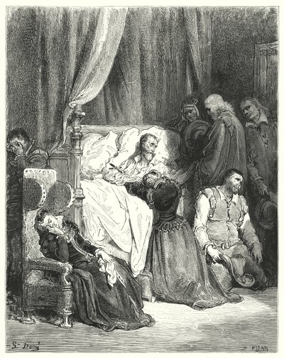 Gustave Dores Don Quixote: Death of Don Quixote (gravering) av Gustave Dore