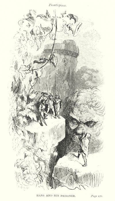 Hans og fangen hans (gravering) av Gustave Dore