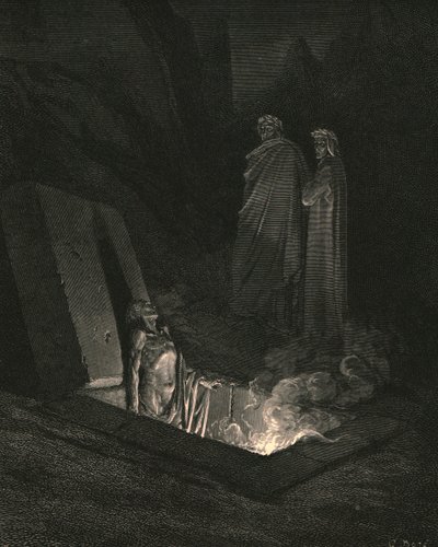 Han, snart der jeg sto ved gravens fot, eyd meg en plass, c1890. av Gustave Dore