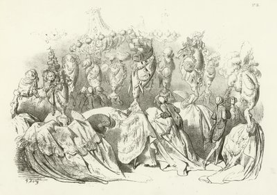 Hodekjoler under Ludvig XVIs regjeringstid (gravyr) av Gustave Dore