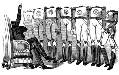 Det hellige Russlands historie. Nicholas I holder en tale for vaktene, 1854. av Gustave Dore