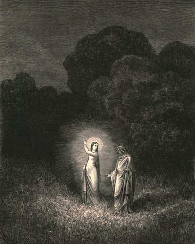 Jeg, som nå byr deg i dette ærend, er Beatrice, c1890. av Gustave Dore