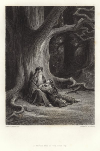 Illustrasjon for Vivien av Alfred Tennyson av Gustave Dore