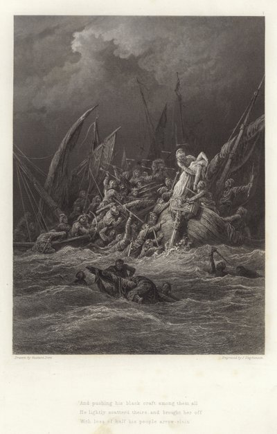 Illustrasjon for Vivien av Alfred Tennyson av Gustave Dore