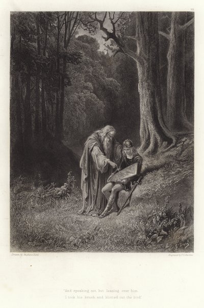 Illustrasjon for Vivien av Alfred Tennyson av Gustave Dore