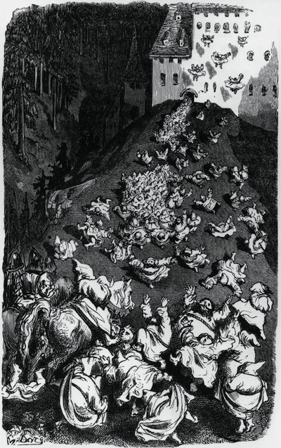 Illustrasjon til samling av humoristiske fortellinger (Contes drolatiques), av Honore de Balzac (1799-1850) av Gustave Dore