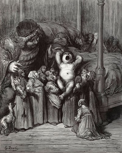 Illustrasjon til boken Gargantua and Pantagruel av Rabelais, 1854. av Gustave Dore