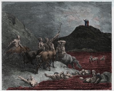 Helvete, Canto 12: Nessus av Gustave Dore