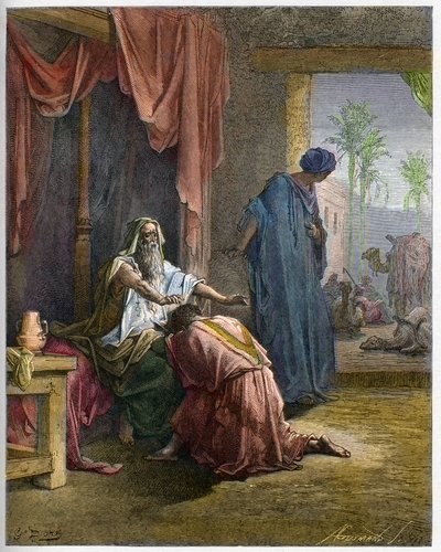 Isaac benit Jacob - Genese (27 av Gustave Dore