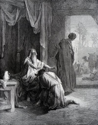 Isak velsigner Jakob av Gustave Dore