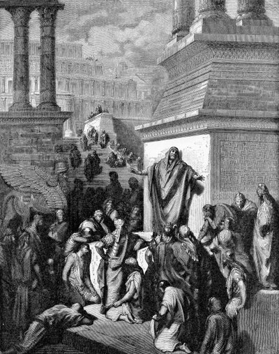 Jona kaller Nineve til omvendelse av Gustave Dore