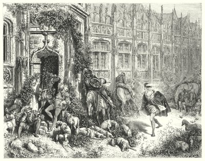 Tornerose; Tornerose (gravering) av Gustave Dore