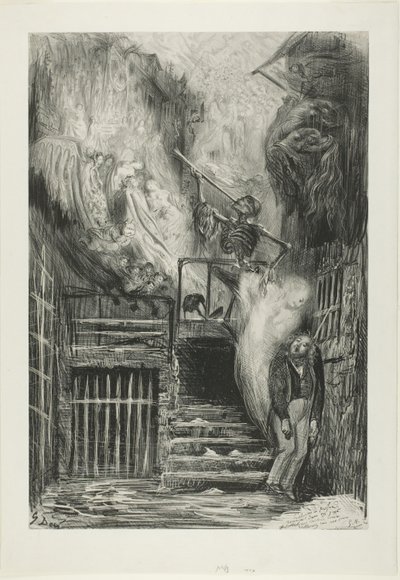 The Street of the Old Lantern: The Suicide of Gérard de Nerval av Gustave Dore