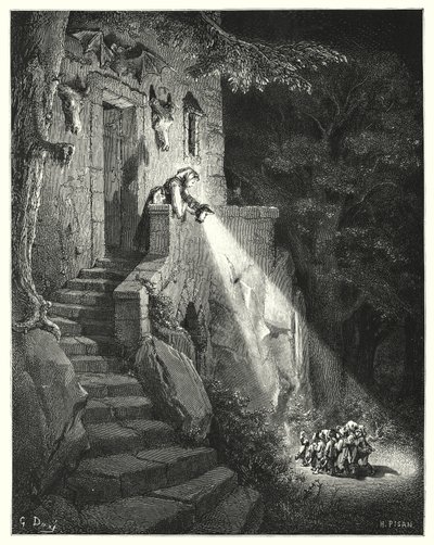 Tom Tommel; Hop-O'-My-Thumb (gravering) av Gustave Dore