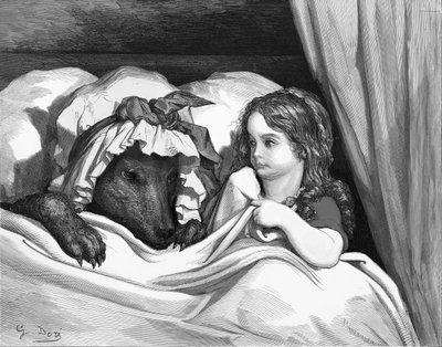Rødhette, gravering av Gustave Doré. av Gustave Dore