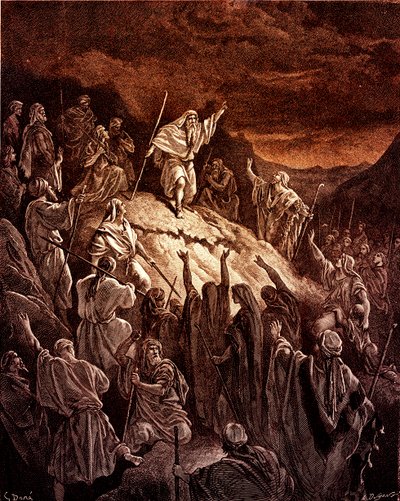 Mattathias appellerer til de jødiske flyktningene av Doré - Bibelen av Gustave Dore