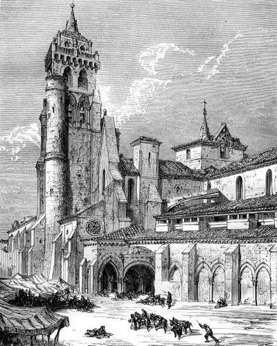 Las Huelgas kloster, Burgos, Spania, 1800-tallet av Gustave Dore