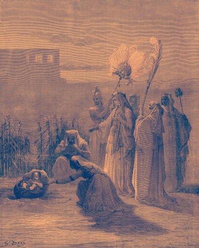 Moses i buskene av Gustave Dore