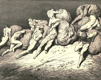 Ikke alt gullet, som er under månen eller noen gang har vært, c1890. av Gustave Dore
