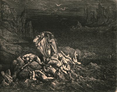 Nå ser du, sønn! Sjelene til dem, som sinne overvant, c1890. av Gustave Dore