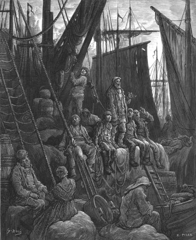 'Off Billingsgate', 1872. av Gustave Dore