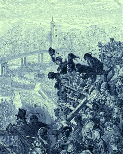 Oxford og Cambridge båt av Gustave Dore