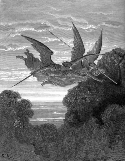 Paradise Lost: Ithuriel and Zephon, by Doré. av Gustave Dore