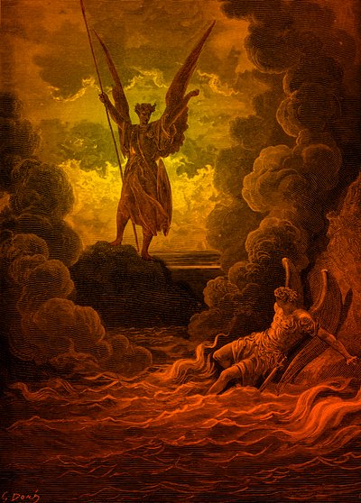 Paradise Lost: Satan og Beelzebub.av Doré av Gustave Dore