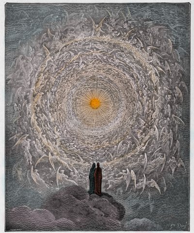 Paradiso, Canto 31 : Den hellige skaren danner en rose i empyrene av Gustave Dore