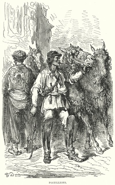 Postillioner (gravering) av Gustave Dore