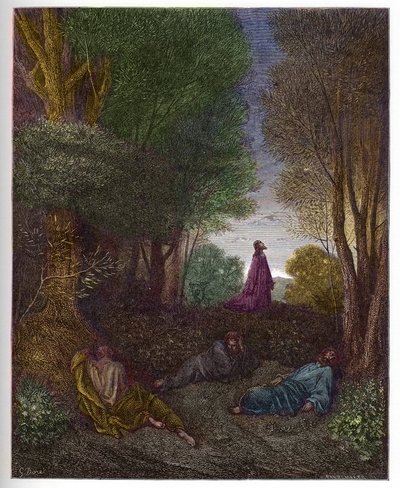 Jesu bønn i Oljehagen - Jesu bønn i Oljehagen - - gravering i "The Bible illustree" av Gustave Dore (1832-1883) - Gravering fra "" The Dore Bible"" av Gustave Dore