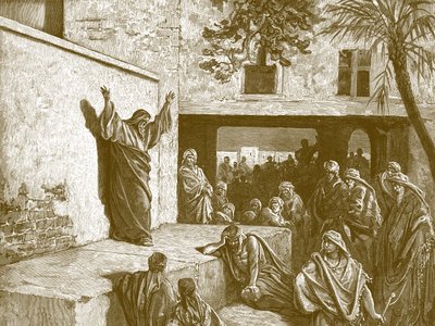 Prophet Micah, engraving by Gustave Doré - Bible av Gustave Dore
