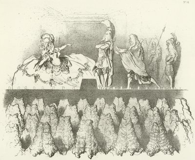 Racine opptrådte for domstolen i Versailles 1695 (gravyr) av Gustave Dore